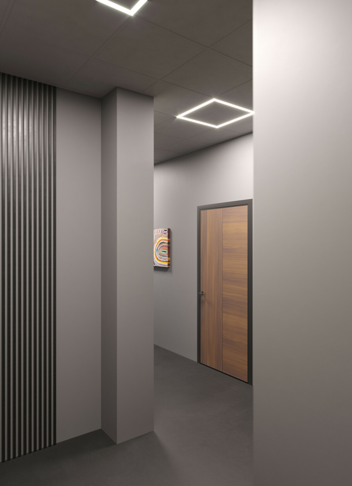 Дизайн коридору офісу